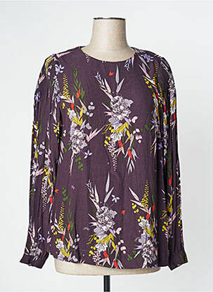 Bluză imprimeu floral mâneci lungi violet WHITE STUFF femeie