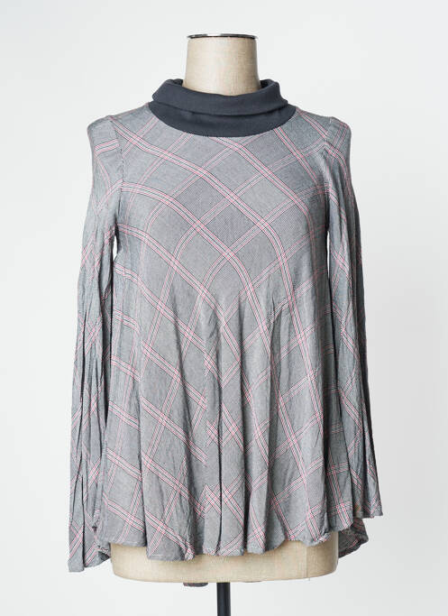 Pulover cu guler înalt negru LS femeie