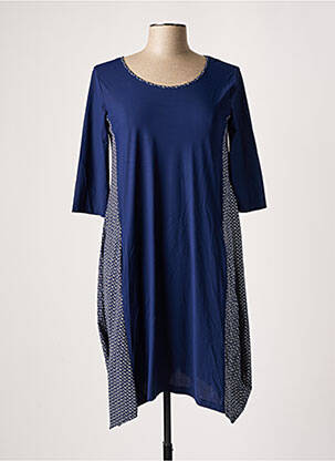 Rochie midi mâneci 3/4 mâneci 3/4 albastru G!OZE femeie