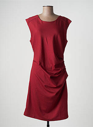 Rochie midi mâneci scurte mâneci scurte roșu KAFFE femeie
