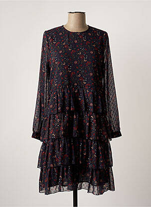 Rochie midi imprimeu floral mâneci lungi albastru LOIS femeie