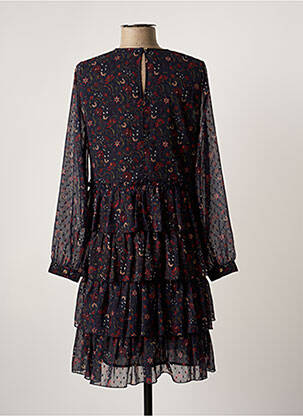 Rochie midi imprimeu floral mâneci lungi albastru LOIS femeie