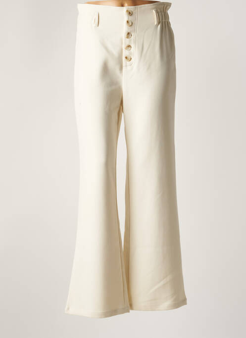 Pantalon evazat bej ANDY & LUCY femeie