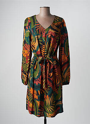 Rochie midi mâneci lungi mâneci lungi verde GEISHA femeie