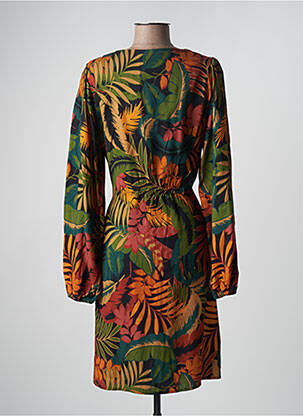 Rochie midi mâneci lungi mâneci lungi verde GEISHA femeie