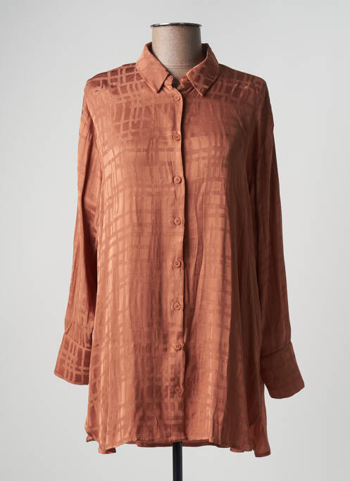 Tunică mâneci lungi maro NEKANE femeie