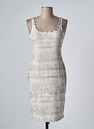 Rochie scurtă bej ANGELO MARANI femeie