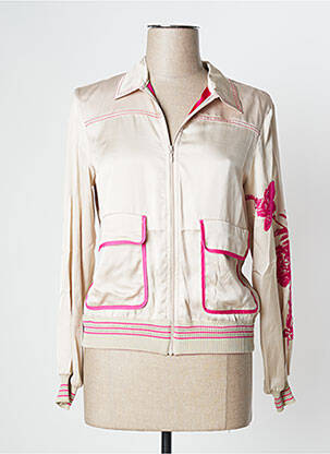 Jachete casual buzunare bej TRICOT CHIC femeie