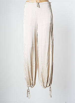 Pantalon drept bej TRICOT CHIC femeie