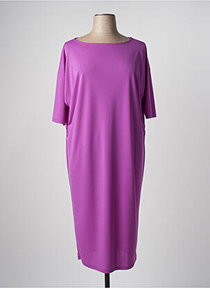 Rochie midi mâneci scurte mâneci scurte violet MARINA RINALDI femeie