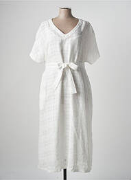 Rochie lungă mâneci scurte mâneci scurte alb VOYAGE BY MARINA RINALDI femme