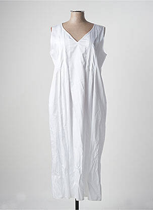 Rochie lungă croială evazată fără mâneci alb VOYAGE BY MARINA RINALDI femeie