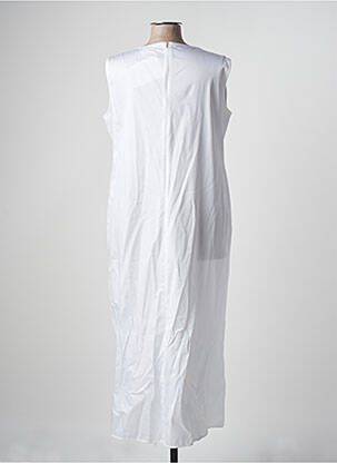 Rochie lungă croială evazată fără mâneci alb VOYAGE BY MARINA RINALDI femeie
