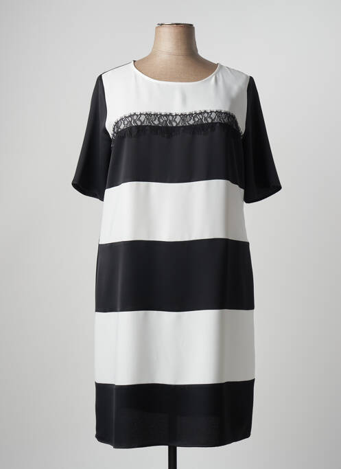 Rochie midi închidere cu fermoar la spate mâneci scurte negru PERSONA BY MARINA RINALDI femme