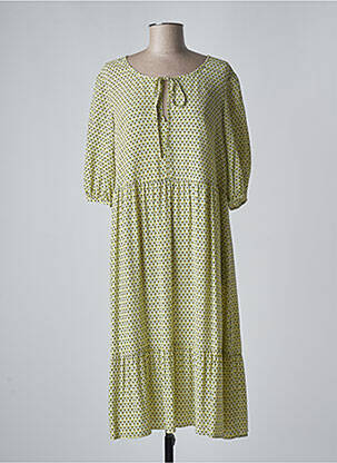 Rochie midi mâneci 3/4 mâneci 3/4 galben PERSONA BY MARINA RINALDI femeie