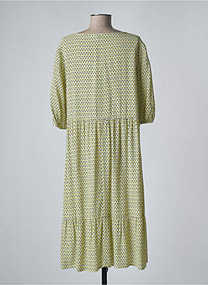 Rochie midi mâneci 3/4 mâneci 3/4 galben PERSONA BY MARINA RINALDI femeie