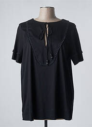 Tricou croială dreaptă mâneci scurte negru MARINA SPORT femme