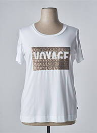 Top țesătură jersey mâneci scurte alb VOYAGE BY MARINA RINALDI femme