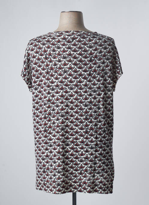 Pulover tunică țesătură melanj mâneci scurte alb MARINA SPORT femme