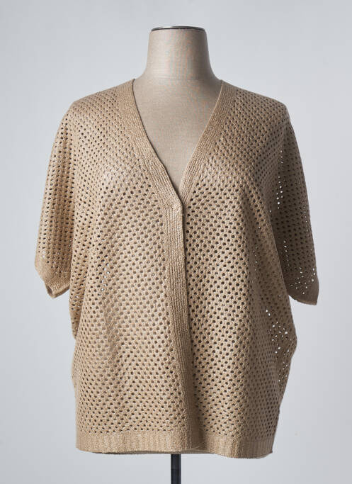 Vestă cu mâneci scurte guler în v bej PERSONA BY MARINA RINALDI femme