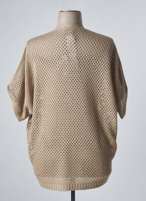 Vestă cu mâneci scurte guler în v bej PERSONA BY MARINA RINALDI femme