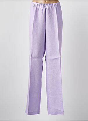 Pantalon drept țesătură poplin mărime normală violet MARINA RINALDI femeie