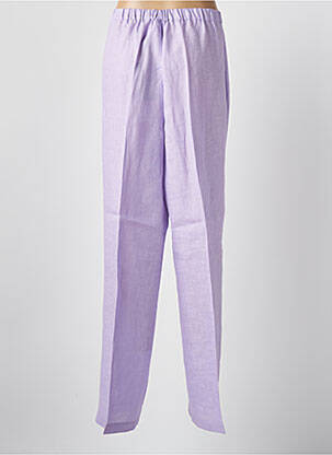 Pantalon drept țesătură poplin mărime normală violet MARINA RINALDI femeie