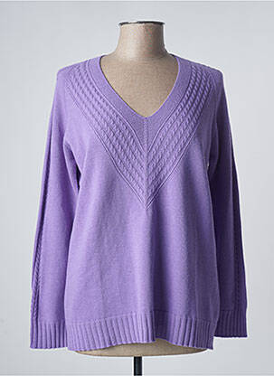 Pulover croială dreaptă mâneci lungi violet MARINA SPORT femeie