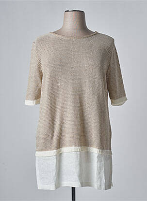 Pulover tunică bej VOYAGE BY MARINA RINALDI femeie