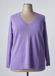 Pulover guler în v mâneci lungi violet MARINA SPORT femme