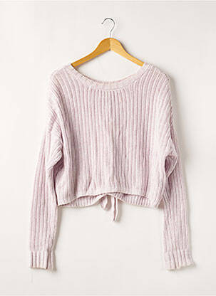 Pulover țesătură melanj mâneci lungi violet HOLLISTER femeie