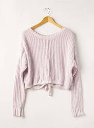 Pulover țesătură melanj mâneci lungi violet HOLLISTER femme