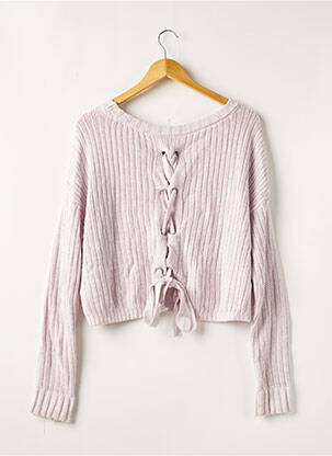Pulover țesătură melanj mâneci lungi violet HOLLISTER femeie