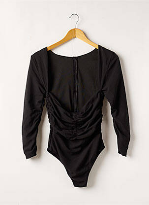 Body guler pătrat mâneci 3/4 negru SANS MARQUE femeie