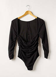Body guler pătrat mâneci 3/4 negru SANS MARQUE femeie