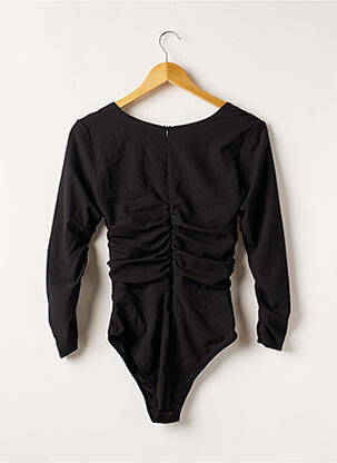 Body guler pătrat mâneci 3/4 negru SANS MARQUE femeie
