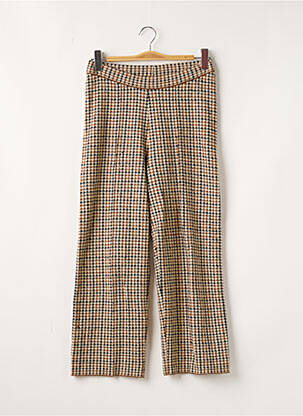 Pantalon larg talie înaltă talie înaltă maro ZARA femeie