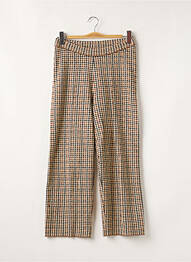 Pantalon larg talie înaltă talie înaltă maro ZARA femeie