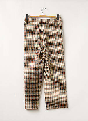 Pantalon larg talie înaltă talie înaltă maro ZARA femeie
