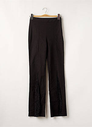 Pantalon evazat elasticitate talie înaltă negru ZARA femeie