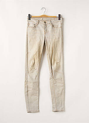 Blugi cu croială slim bej ZARA TRAFALUC femeie