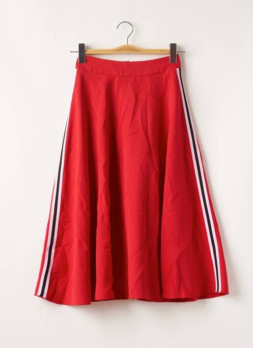 Fustă midi roșu MIDINETTE femeie