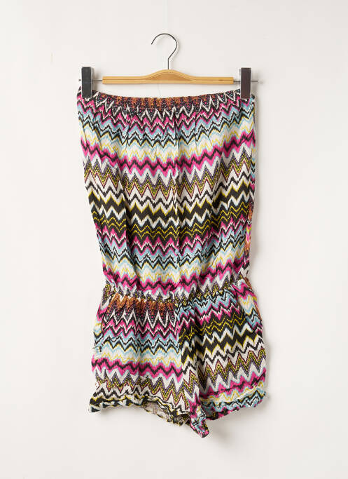 Salopetă scurtă buzunare fără mâneci roz SANS MARQUE femme