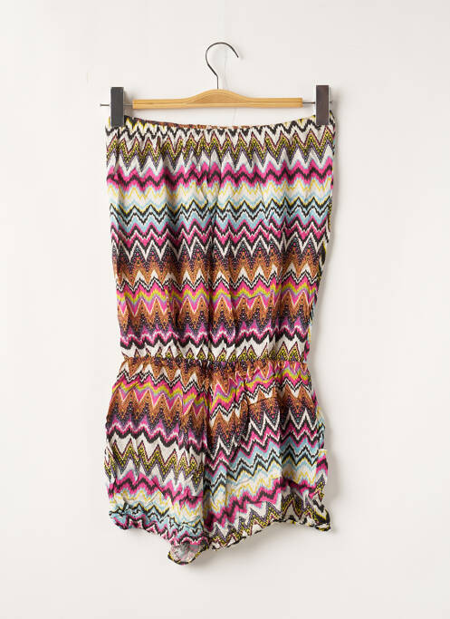 Salopetă scurtă buzunare fără mâneci roz SANS MARQUE femme