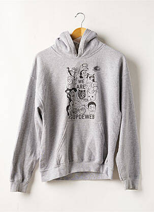 Hanorac cu glugă gri GILDAN femeie