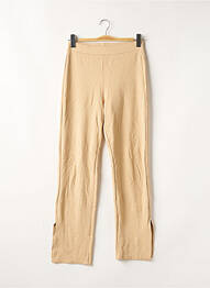 Pantalon drept elasticitate talie înaltă bej ROMY X NA-KD femme