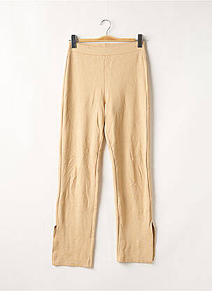 Pantalon drept bej ROMY X NA-KD femeie