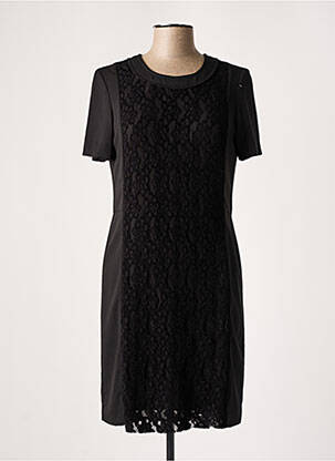 Rochie midi croială fluidă mâneci scurte negru ARMANI femeie