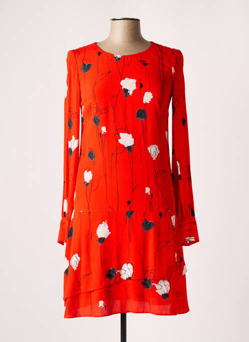 Rochie midi roșu HUGO BOSS femeie