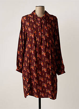 Rochie midi mâneci lungi mâneci lungi portocalie AGATHE & LOUISE femeie
